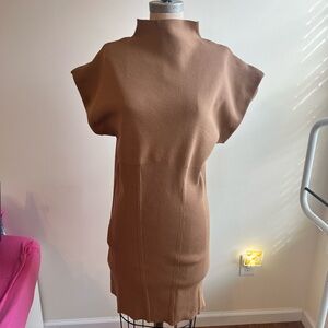 NWOT Anthropology Brown Dress Sz L